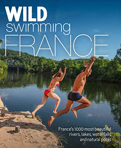 Book cover showing two people jumping into a river with forest in the background.