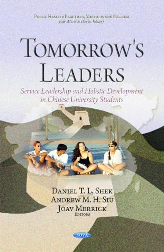 Book cover: "Tomorrow's Leaders" with students and a Chinese university scene.