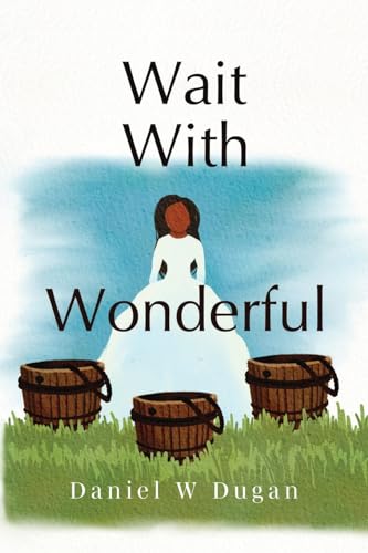 Book cover: woman in white dress with three woven baskets, watercolor style.