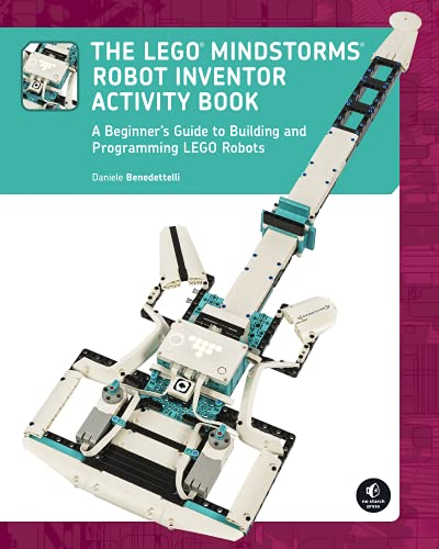 Book cover featuring a LEGO Mindstorms robot with white and teal pieces.