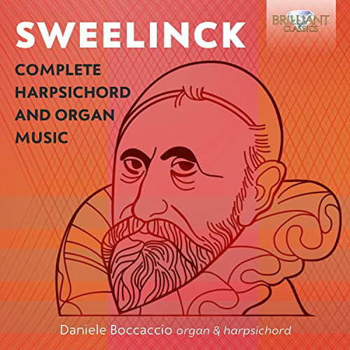 CD cover featuring a portrait of Jan Pieterszoon Sweelinck, composer.