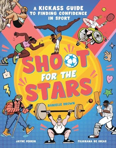 Book cover illustration featuring diverse athletes participating in various sports around a central title.