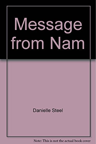 Book cover: "Message from Nam" by Danielle Steel, white text on mauve.
