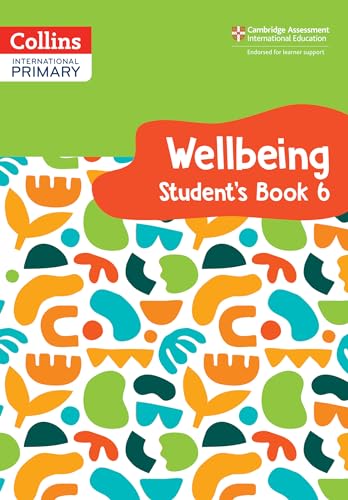 Collins International Primary Wellbeing Student's Book 6 cover with abstract colorful shapes.