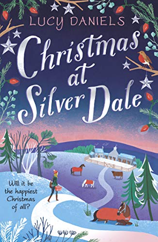 Book cover: “Christmas at Silver Dale” with winter landscape and horses.