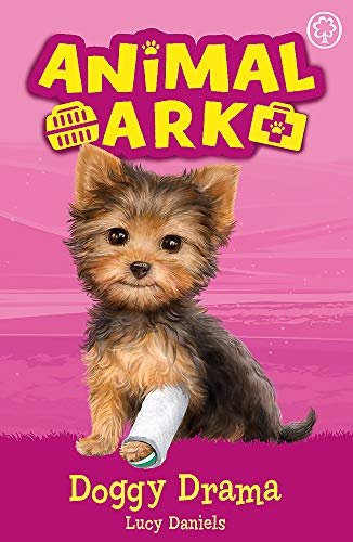 Book cover: a small, injured Yorkshire Terrier puppy with a bandaged paw.