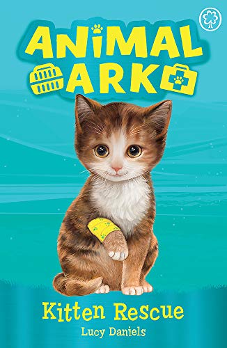 Book cover featuring a brown and white kitten with a bandage on its leg.