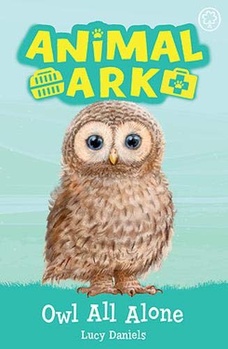 Book cover featuring a young, brown owl with large blue eyes.