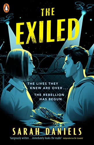 Book cover: two young people facing each other near a fence.