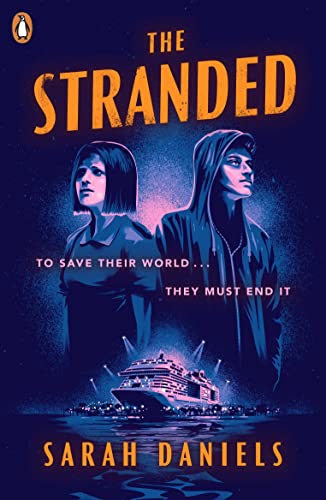 Book cover for The Stranded featuring two people standing above a cruise ship.