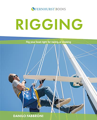 Book cover: "Rigging" with a man working on a sailboat mast.