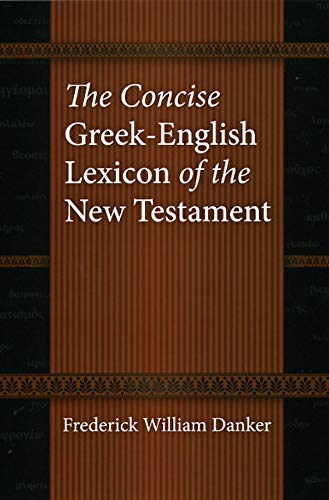 Brown book cover with gold text: "The Concise Greek-English Lexicon.