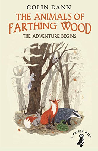 Book cover depicting woodland animals—fox, badger, hare, snake—beneath trees.