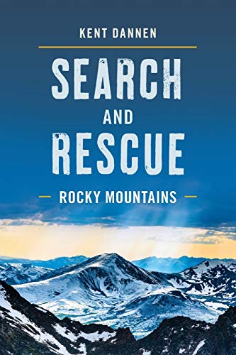 Book cover: "Search and Rescue Rocky Mountains" with snowy mountain landscape.
