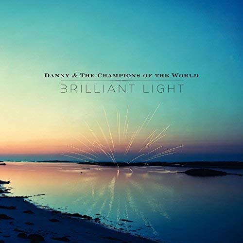 "Album cover with serene beach scene at dusk, featuring 'Danny & The Champions Of The World'."