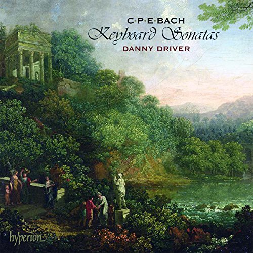CD cover: landscape painting, text “C.P.E. Bach Keyboard Sonatas” and “Danny Driver”.