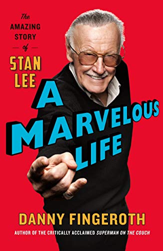Book cover featuring Stan Lee in a suit, pointing forward.