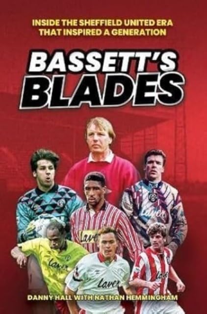 Book cover with football players, possibly in Sheffield United team uniform, on a background.