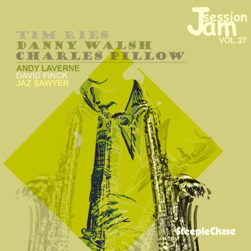 CD cover for “Jam Session, Vol. 27” featuring saxophone illustrations.