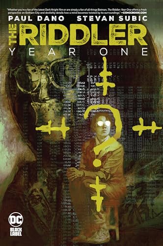 Comic book cover featuring The Riddler with question mark motifs.