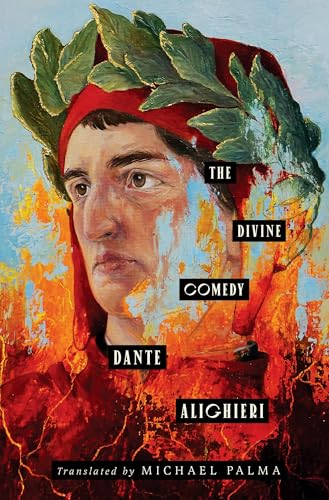 Book cover featuring a painted portrait of Dante Alighieri with laurel leaves.