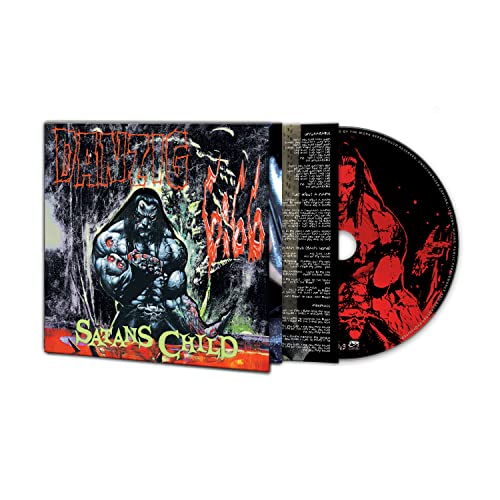 Danzig “Satan’s Child” CD case and disc with dark, demonic imagery.
