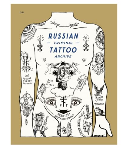 Book cover depicting detailed, illustrative Russian criminal tattoos on a torso.