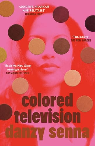 Book cover featuring a woman's face overlaid with brown circles on a pink background.