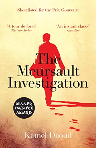 Book cover with a red silhouette of a walking man on a yellow background.
