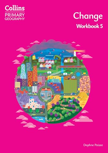 Collins Primary Geography Workbook 5 cover with illustrated cityscape and nature.