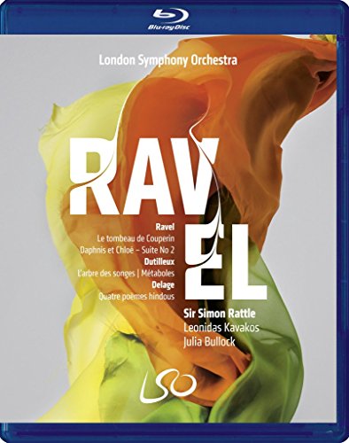 Blu-ray cover for Ravel’s “Daphnis et Chloe” with floral imagery.