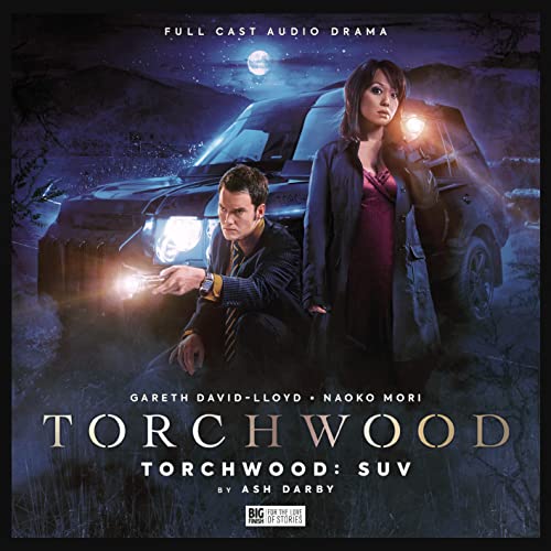 Torchwood audio drama cover featuring two people near a dark SUV at night.