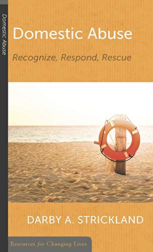 Book cover: "Domestic Abuse" with a life preserver image.
