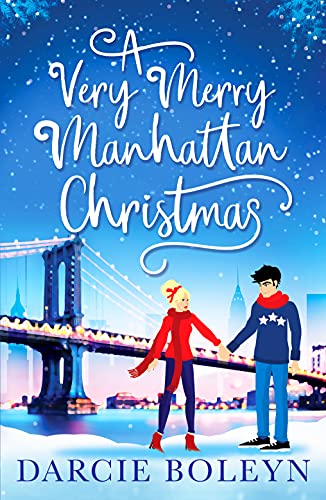 Book cover showing a couple holding hands before the Manhattan Bridge in the snow.