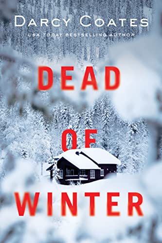 Book cover for “Dead Of Winter” with snowy cabin and forest.