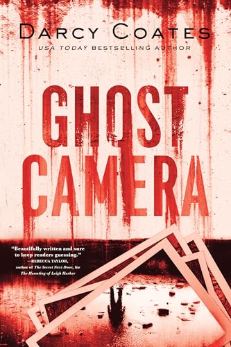 Book cover for "Ghost Camera" with red text and a shadowy figure.