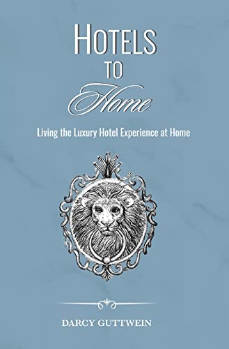 Book cover titled Hotels to Home with a lion head door knocker illustration.