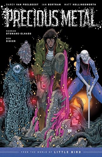 Comic book cover featuring three figures in a fantastical, textured scene.