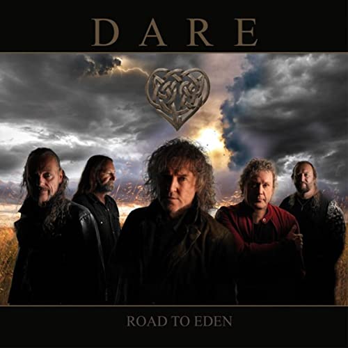 CD cover for Dare’s "Road To Eden" featuring a band and stormy sky.