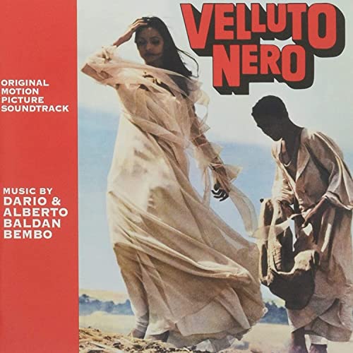CD cover for "Velluto Nero" soundtrack featuring a woman in a flowing dress.