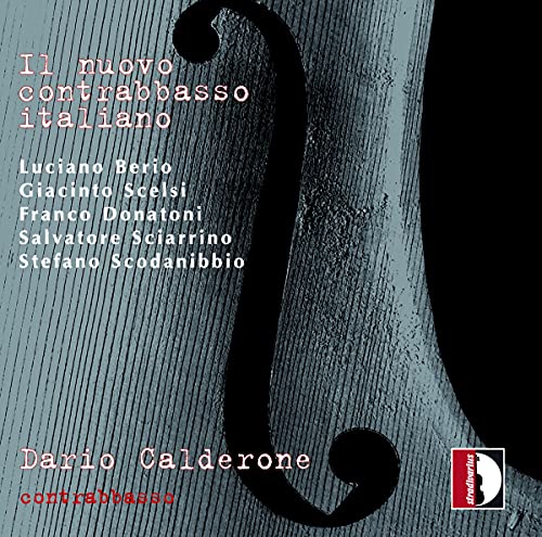 "CD cover featuring a close-up of a double bass scroll in black and white."