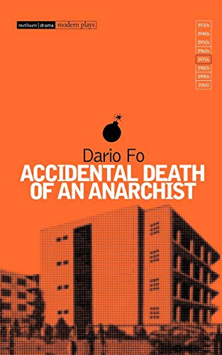 Book cover with orange background, a black bomb icon, and a halftone building illustration.