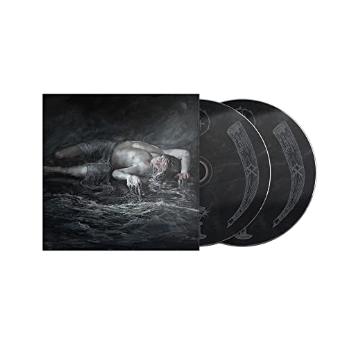 Dark album cover with a reclining figure and three accompanying CDs.