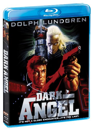 Blu-ray case for "Dark Angel" featuring Dolph Lundgren and action imagery.