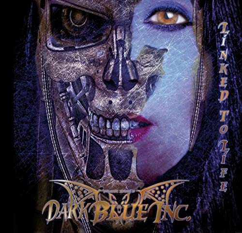 CD cover: half-human, half-skull face with metallic details and blue tones.