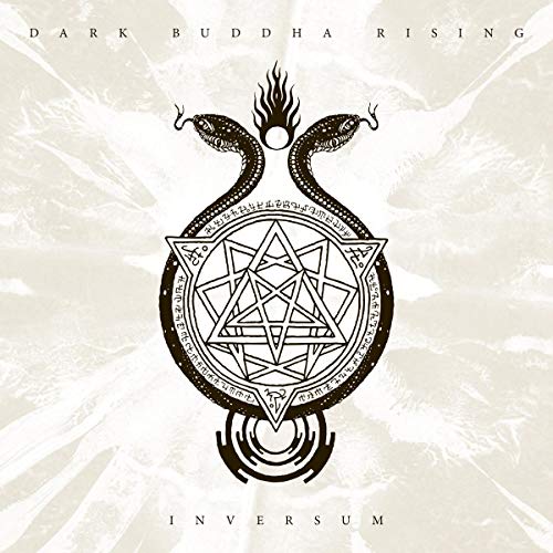 Dark Buddha Rising "Inversum" vinyl album cover with occult symbol design.