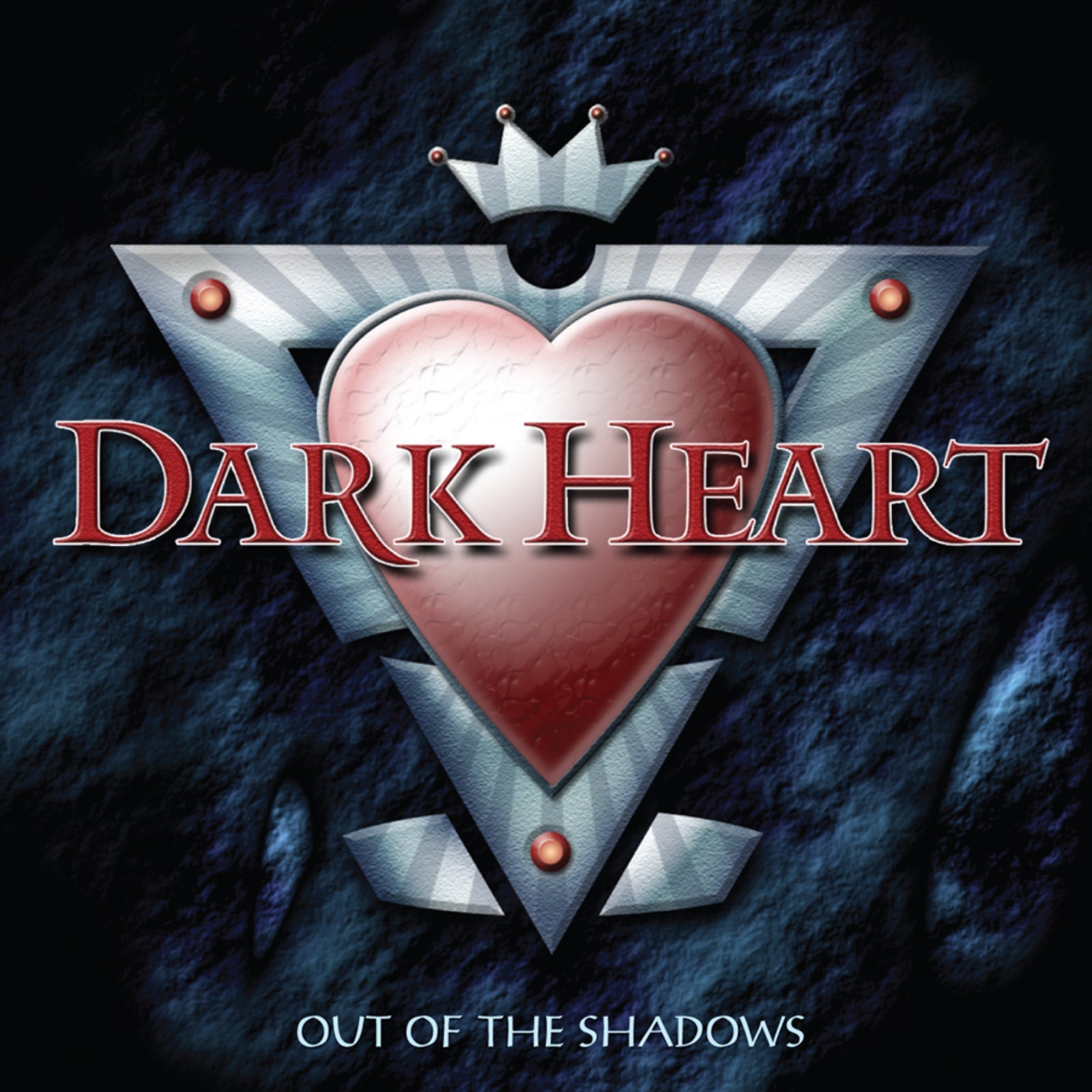 CD cover: Dark Heart logo with a red heart inside a silver triangle.