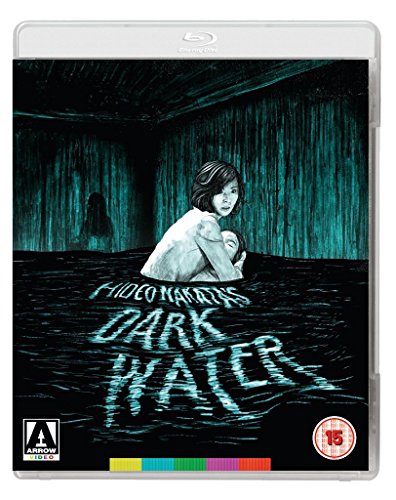 Blu-ray cover art for Dark Water showing a woman and child in dark water.