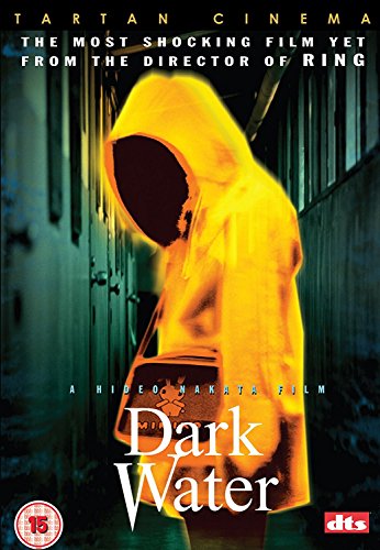 DVD cover for "Dark Water" featuring a child in a yellow hooded raincoat.