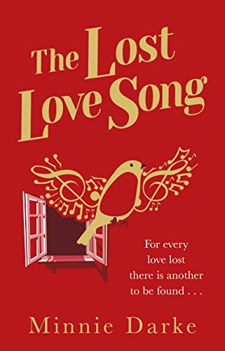 Book cover: red background, bird flying from open window, title text.